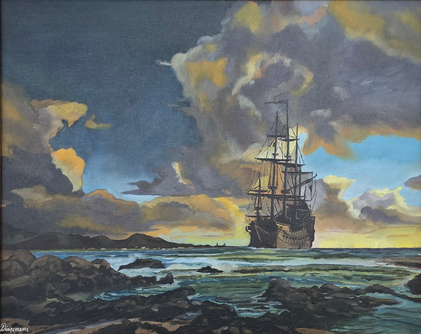 Tall Ship at Dusk