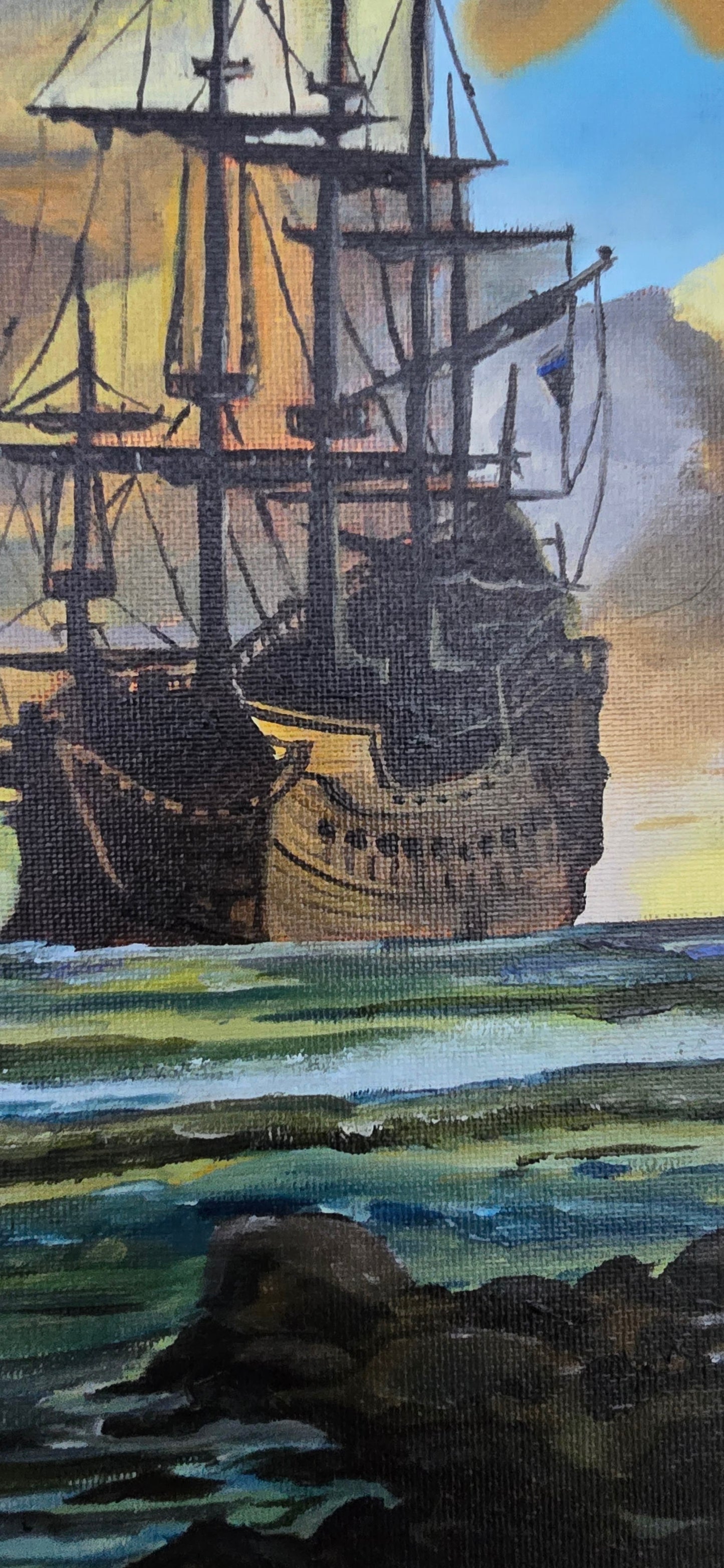 Tall Ship at Dusk
