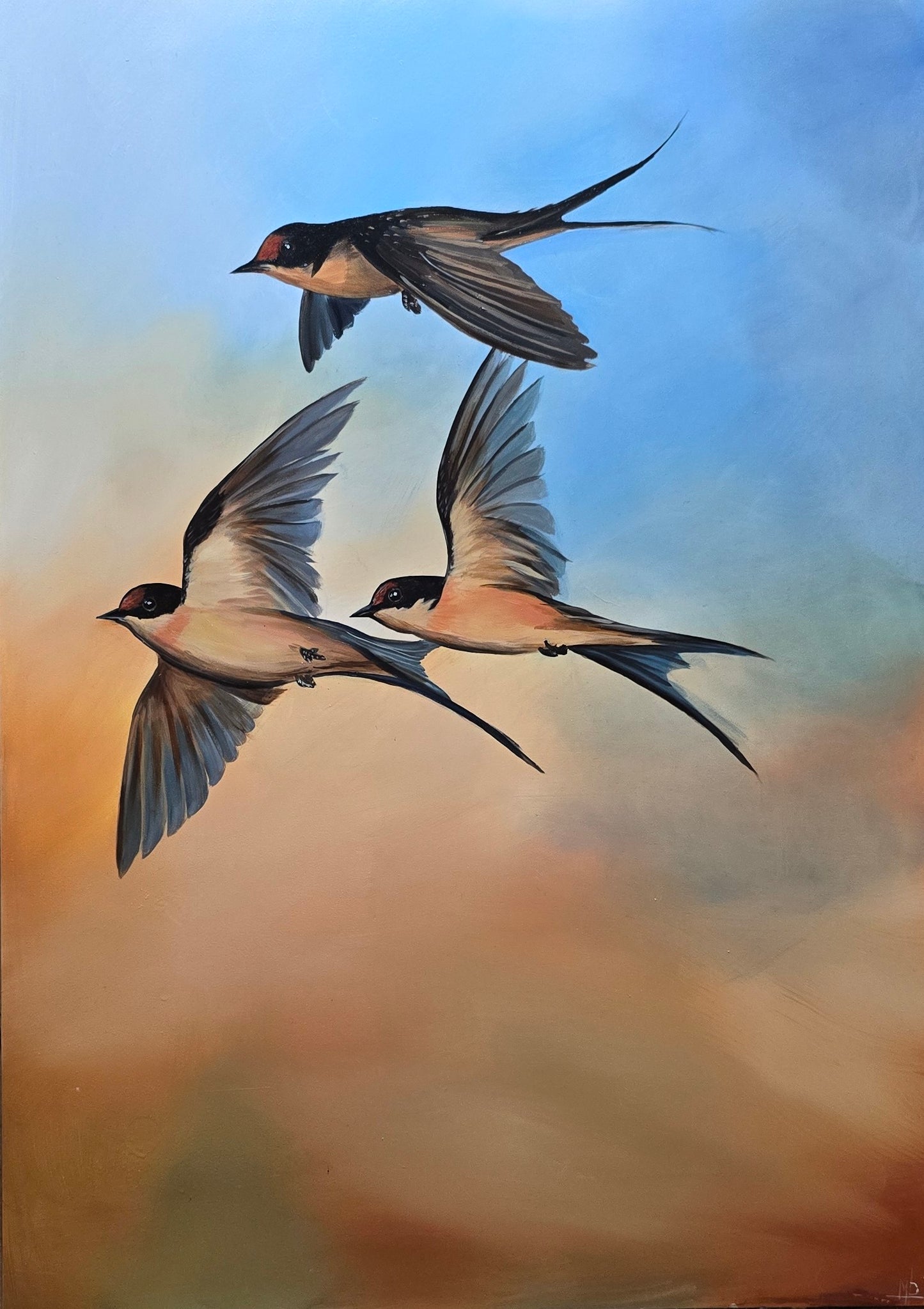 Swallows in Flight