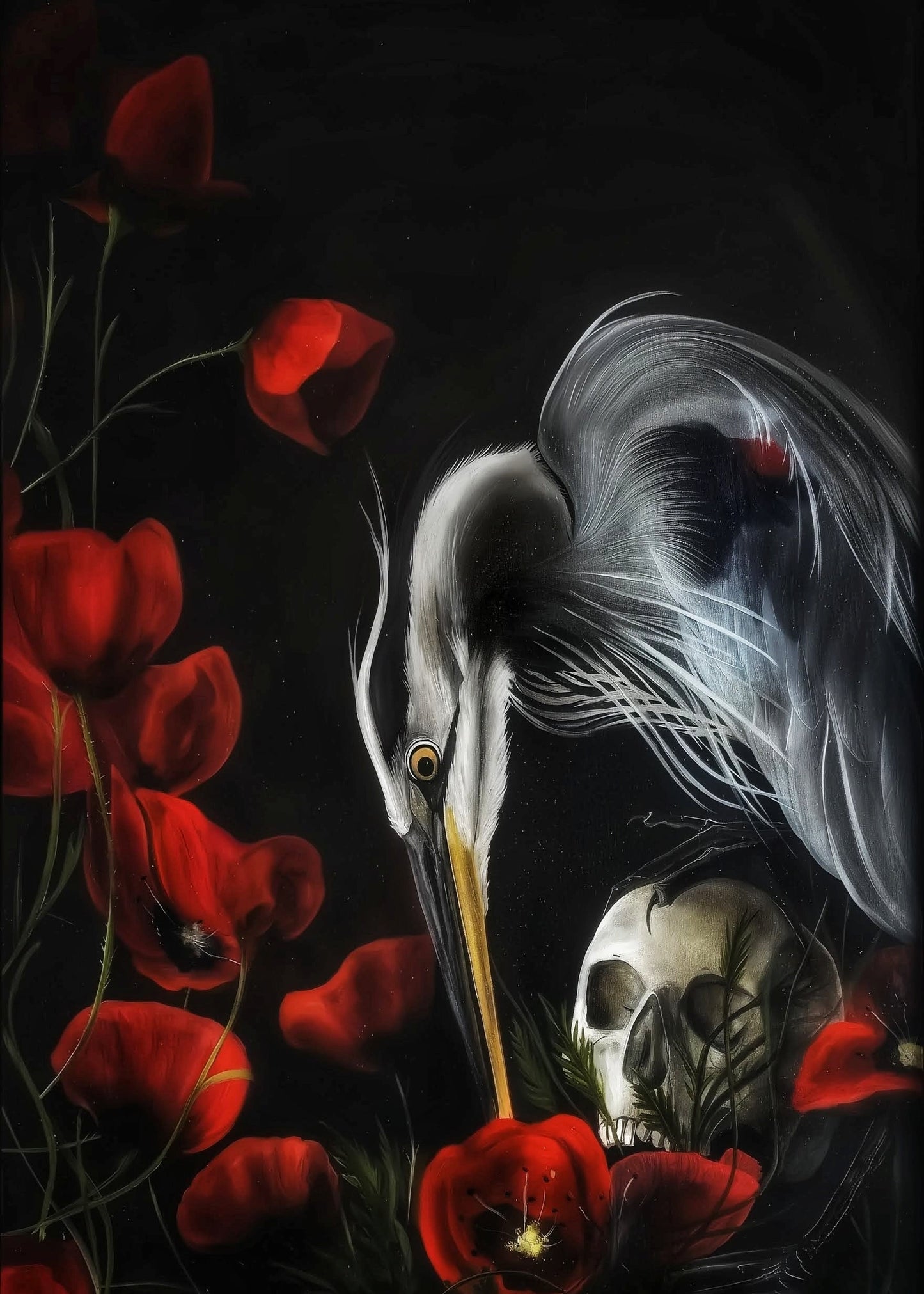 The Heron's Silent Reflection