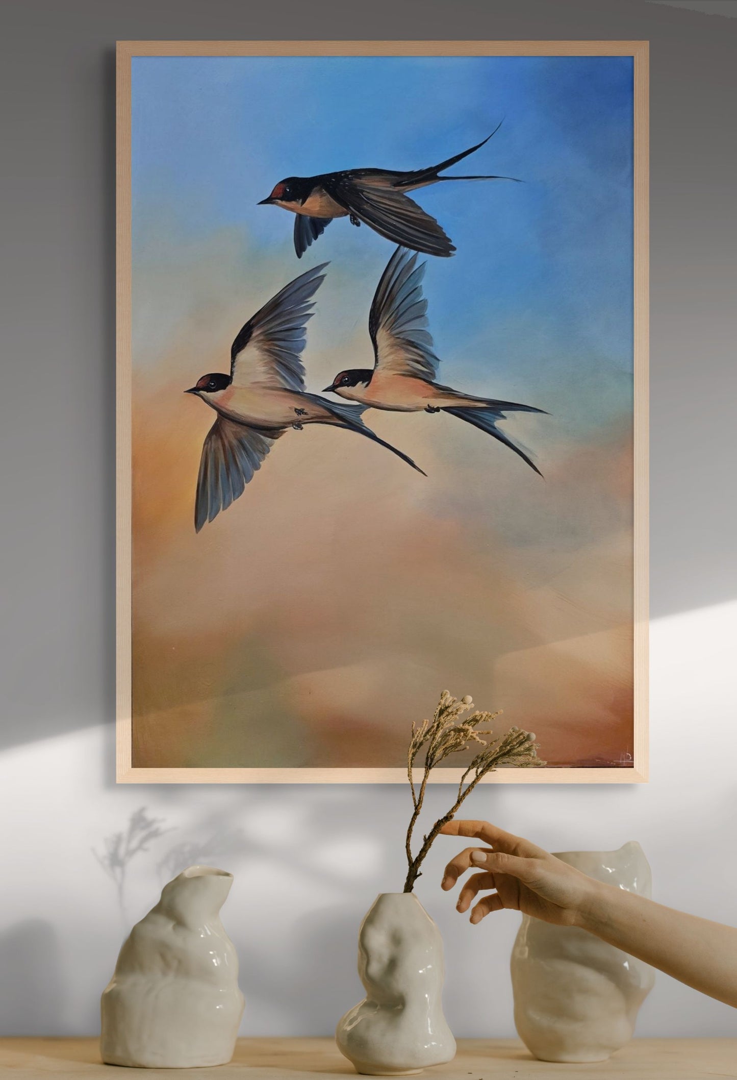 Swallows in Flight