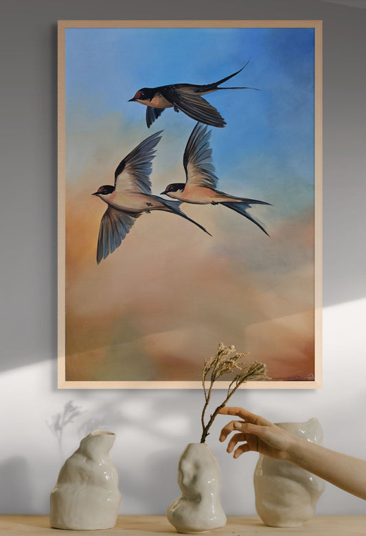Swallows in Flight