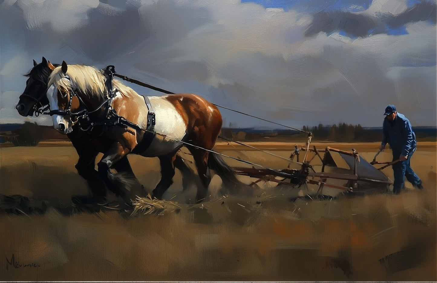 Boeren paarden